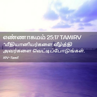Picture 02 - எண்ணாகமம் 25:17 TAMIRV - “மீதியானியர்களை - Bible Verse Picture