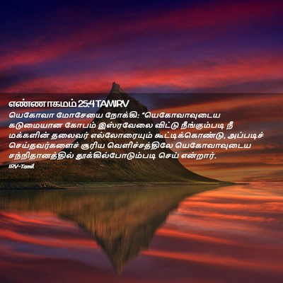 Picture 02 - எண்ணாகமம் 25:4 TAMIRV - யெகோவா மோசேயை - Bible Verse Picture