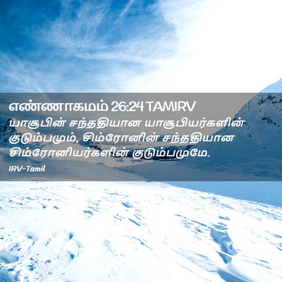 Picture 02 - எண்ணாகமம் 26:24 TAMIRV - யாசூபின் - Bible Verse Picture