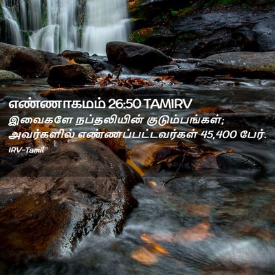 Picture 02 - எண்ணாகமம் 26:50 TAMIRV - இவைகளே நப்தலியின் - Bible Verse Picture