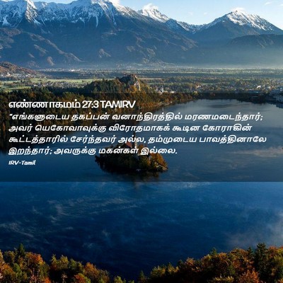 Picture 02 - எண்ணாகமம் 27:3 TAMIRV - “எங்களுடைய - Bible Verse Picture