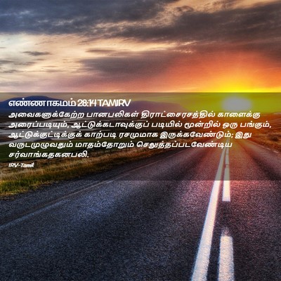 Picture 02 - எண்ணாகமம் 28:14 TAMIRV - அவைகளுக்கேற்ற - Bible Verse Picture