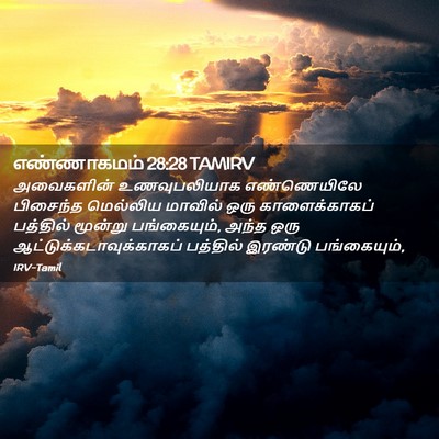 Picture 02 - எண்ணாகமம் 28:28 TAMIRV - அவைகளின் - Bible Verse Picture