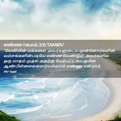 Picture 02 - எண்ணாகமம் 3:15 TAMIRV - “லேவியின் மக்களை - Bible Verse Picture