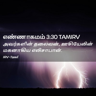 Picture 02 - எண்ணாகமம் 3:30 TAMIRV - அவர்களின் தலைவன், - Bible Verse Picture