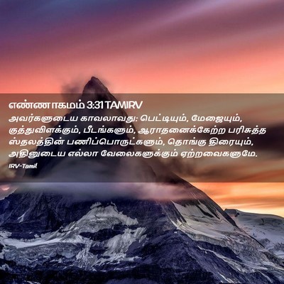Picture 02 - எண்ணாகமம் 3:31 TAMIRV - அவர்களுடைய - Bible Verse Picture