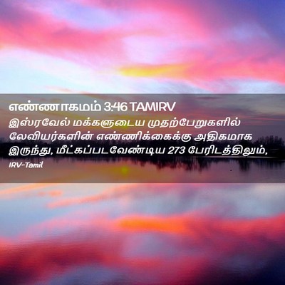 Picture 02 - எண்ணாகமம் 3:46 TAMIRV - இஸ்ரவேல் - Bible Verse Picture