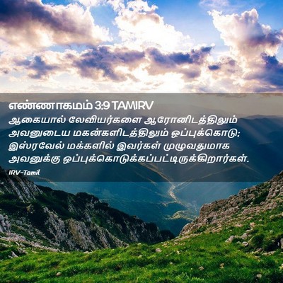 Picture 02 - எண்ணாகமம் 3:9 TAMIRV - ஆகையால் - Bible Verse Picture