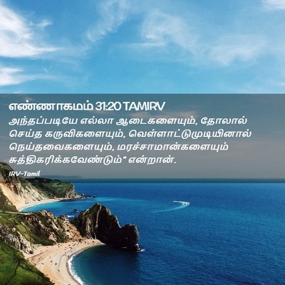 Picture 02 - எண்ணாகமம் 31:20 TAMIRV - அந்தப்படியே எல்லா - Bible Verse Picture