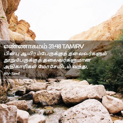 Picture 02 - எண்ணாகமம் 31:48 TAMIRV - பின்பு - Bible Verse Picture