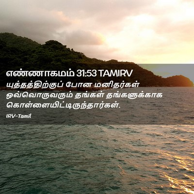 Picture 02 - எண்ணாகமம் 31:53 TAMIRV - யுத்தத்திற்குப் - Bible Verse Picture