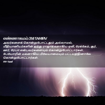 Picture 02 - எண்ணாகமம் 31:8 TAMIRV - அவர்களைக் - Bible Verse Picture