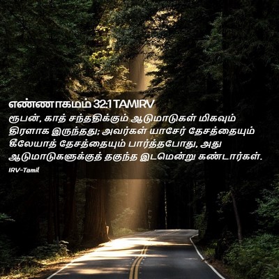 Picture 02 - எண்ணாகமம் 32:1 TAMIRV - ரூபன், காத் - Bible Verse Picture