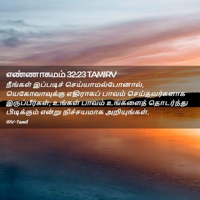 Picture 02 - எண்ணாகமம் 32:23 TAMIRV - நீங்கள் இப்படிச் - Bible Verse Picture