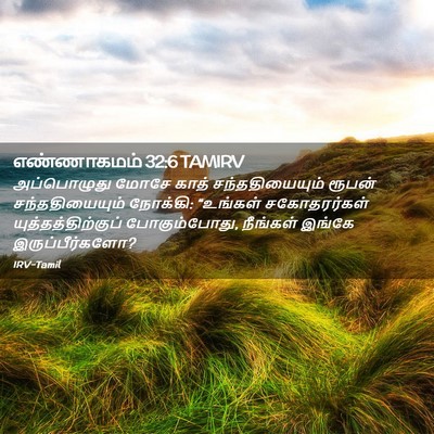 Picture 02 - எண்ணாகமம் 32:6 TAMIRV - அப்பொழுது மோசே - Bible Verse Picture