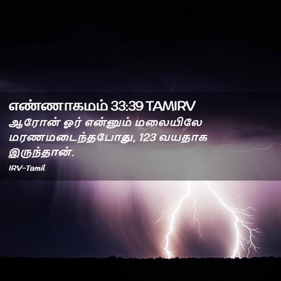 Picture 02 - எண்ணாகமம் 33:39 TAMIRV - ஆரோன் ஓர் என்னும் - Bible Verse Picture