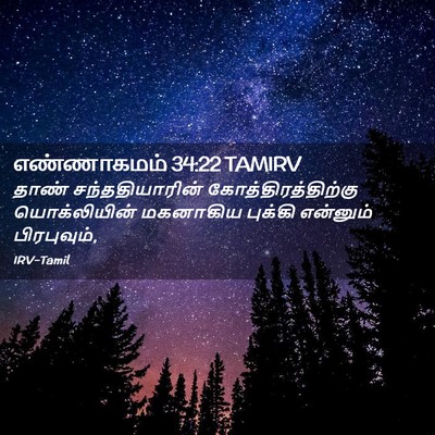 Picture 02 - எண்ணாகமம் 34:22 TAMIRV - தாண் சந்ததியாரின் - Bible Verse Picture