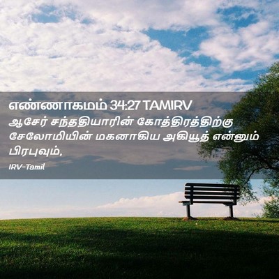 Picture 02 - எண்ணாகமம் 34:27 TAMIRV - ஆசேர் - Bible Verse Picture