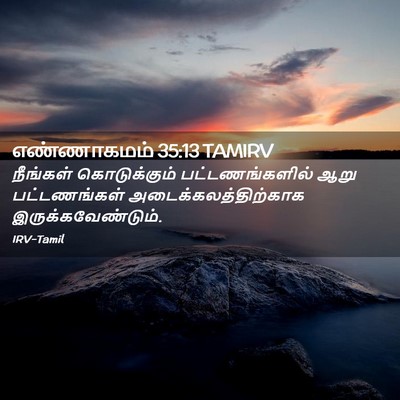 Picture 02 - எண்ணாகமம் 35:13 TAMIRV - நீங்கள் - Bible Verse Picture