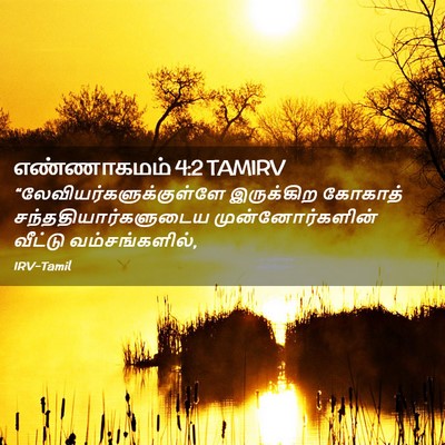 Picture 02 - எண்ணாகமம் 4:2 TAMIRV -  - Bible Verse Picture