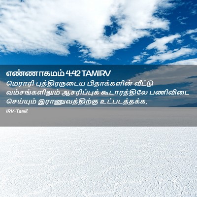 Picture 02 - எண்ணாகமம் 4:42 TAMIRV - மெராரி - Bible Verse Picture