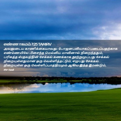 Picture 02 - எண்ணாகமம் 7:25 TAMIRV - அவனுடைய - Bible Verse Picture