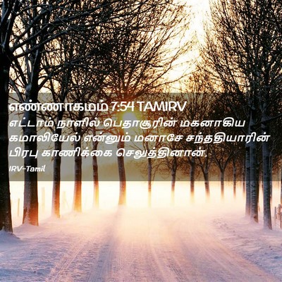 Picture 02 - எண்ணாகமம் 7:54 TAMIRV - எட்டாம் நாளில் - Bible Verse Picture