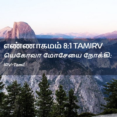 Picture 02 - எண்ணாகமம் 8:1 TAMIRV - யெகோவா மோசேயை - Bible Verse Picture
