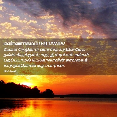 Picture 02 - எண்ணாகமம் 9:19 TAMIRV - மேகம் நெடுநாள் - Bible Verse Picture