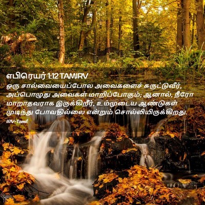 Picture 02 - எபிரெயர் 1:12 TAMIRV - ஒரு சால்வையைப்போல - Bible Verse Picture