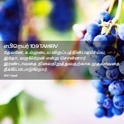 Picture 02 - எபிரெயர் 10:9 TAMIRV - தேவனே, உம்முடைய - Bible Verse Picture