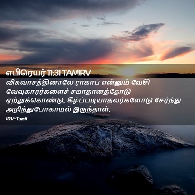 Picture 02 - எபிரெயர் 11:31 TAMIRV - விசுவாசத்தினாலே - Bible Verse Picture