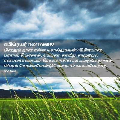 Picture 02 - எபிரெயர் 11:32 TAMIRV - பின்னும் நான் - Bible Verse Picture