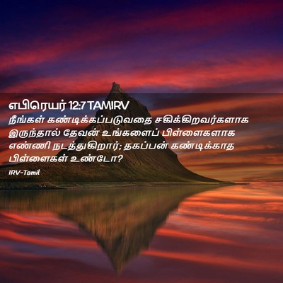 Picture 02 - எபிரெயர் 12:7 TAMIRV - நீங்கள் - Bible Verse Picture