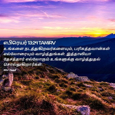 Picture 02 - எபிரெயர் 13:24 TAMIRV - உங்களை - Bible Verse Picture
