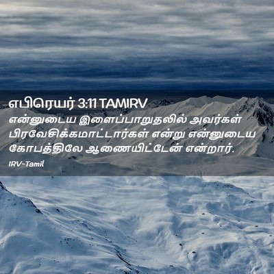 Picture 02 - எபிரெயர் 3:11 TAMIRV - என்னுடைய - Bible Verse Picture