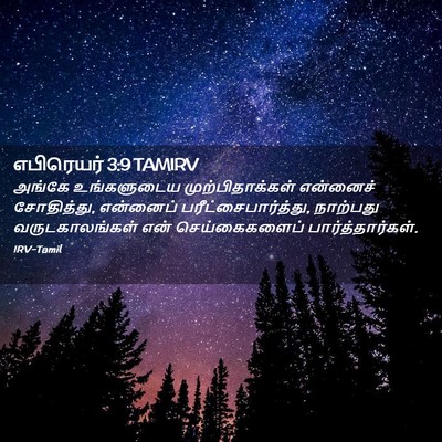 Picture 02 - எபிரெயர் 3:9 TAMIRV - அங்கே உங்களுடைய - Bible Verse Picture