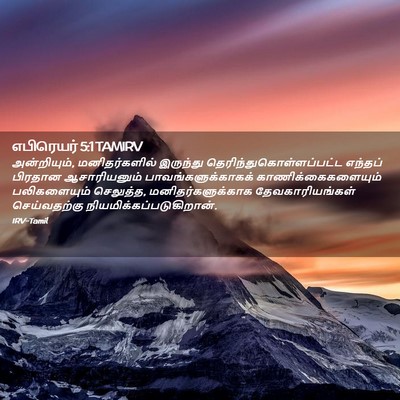 Picture 02 - எபிரெயர் 5:1 TAMIRV - அன்றியும், - Bible Verse Picture