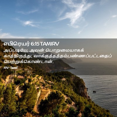 Picture 02 - எபிரெயர் 6:15 TAMIRV - அப்படியே, அவன் - Bible Verse Picture