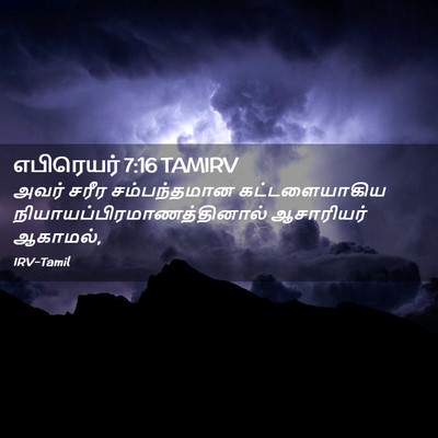 Picture 02 - எபிரெயர் 7:16 TAMIRV - அவர் சரீர - Bible Verse Picture