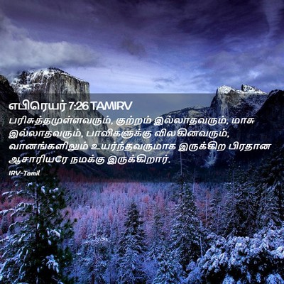 Picture 02 - எபிரெயர் 7:26 TAMIRV -  - Bible Verse Picture