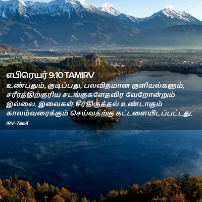 Picture 02 - எபிரெயர் 9:10 TAMIRV - உண்பதும், - Bible Verse Picture