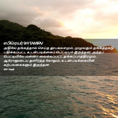 Picture 02 - எபிரெயர் 9:4 TAMIRV - அதிலே தங்கத்தால் - Bible Verse Picture
