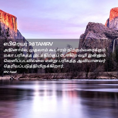 Picture 02 - எபிரெயர் 9:8 TAMIRV - அதினாலே, முதலாம் - Bible Verse Picture