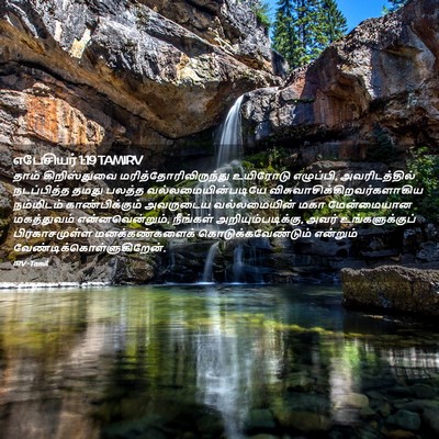 Picture 02 - எபேசியர் 1:19 TAMIRV - தாம் கிறிஸ்துவை - Bible Verse Picture