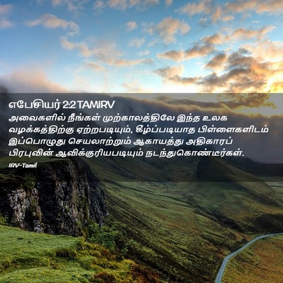 Picture 02 - எபேசியர் 2:2 TAMIRV - அவைகளில் நீங்கள் - Bible Verse Picture