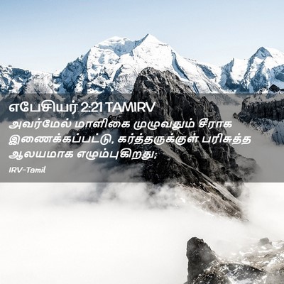 Picture 02 - எபேசியர் 2:21 TAMIRV - அவர்மேல் மாளிகை - Bible Verse Picture