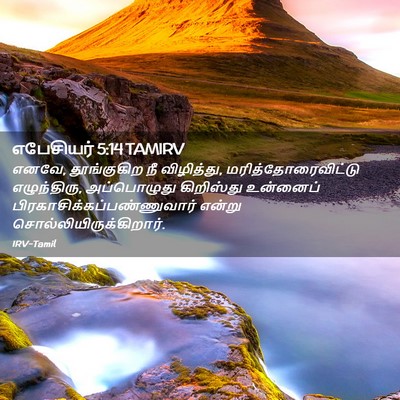 Picture 02 - எபேசியர் 5:14 TAMIRV - எனவே, தூங்குகிற நீ - Bible Verse Picture