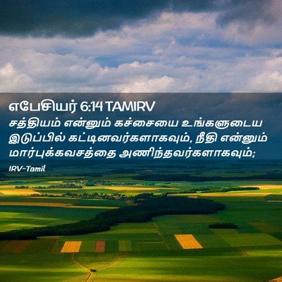 Picture 02 - எபேசியர் 6:14 TAMIRV - சத்தியம் என்னும் - Bible Verse Picture