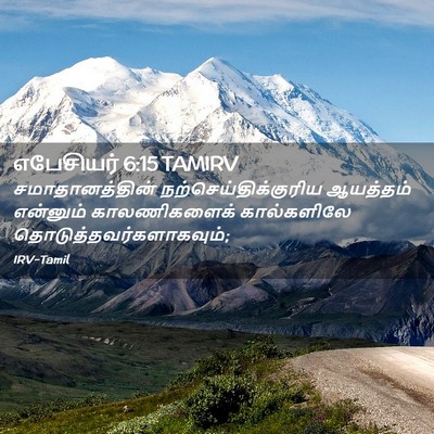 Picture 02 - எபேசியர் 6:15 TAMIRV - சமாதானத்தின் - Bible Verse Picture